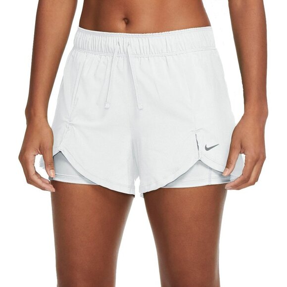 Nike Flex Essential 2-in-1 Women's White Shorts Size L SKU#112307 - Picture 1 of 8